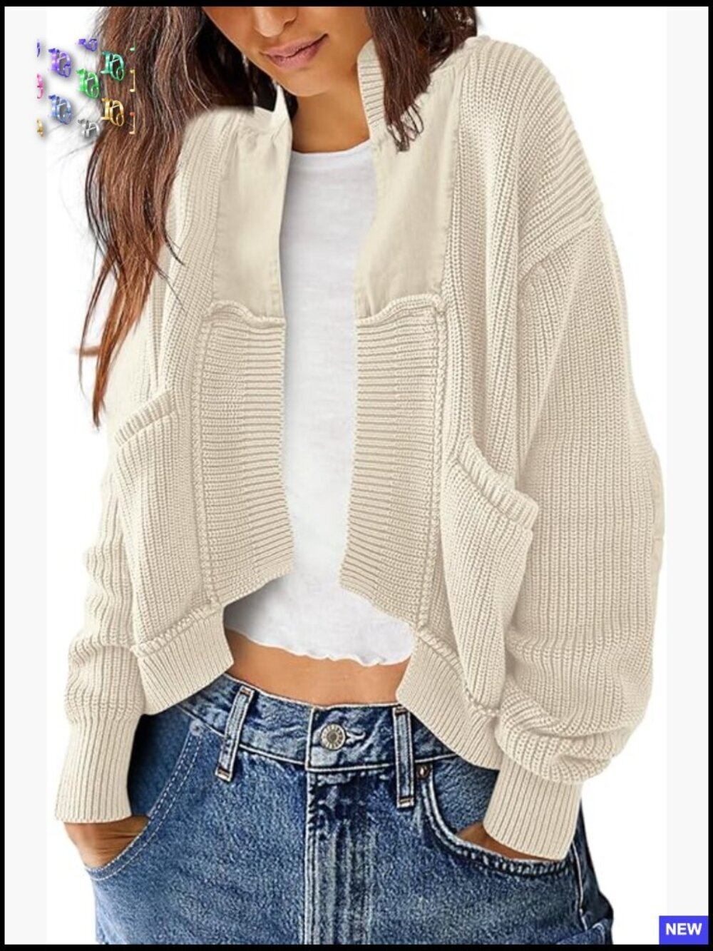 Cable Knit Cardigan Sweater Open Front Long Sleeve Chunky Outerwear Coat